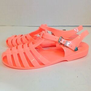 Jelly Shoes Mary Jane Style Sandals Buckles Women's 8 Wild Diva Lounge